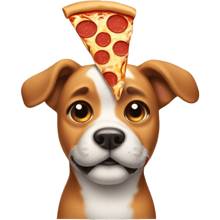 Dog with pizza  emoji