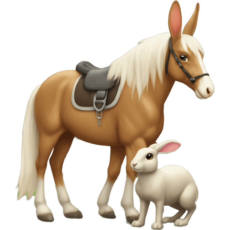 rabbit with horse emoji