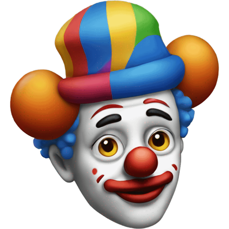 Pensive clown emoji