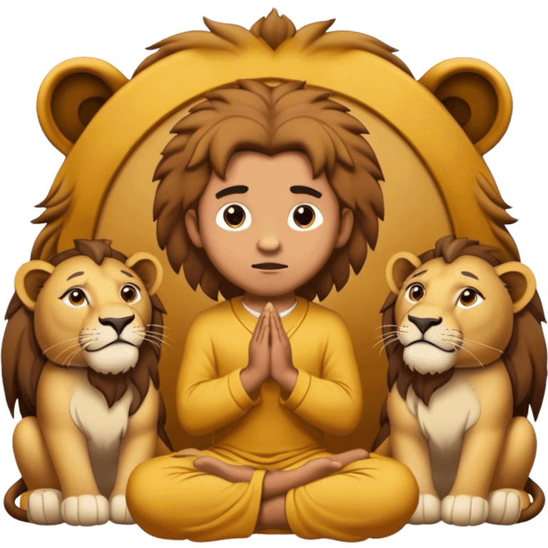 Daniel in lions den praying emoji