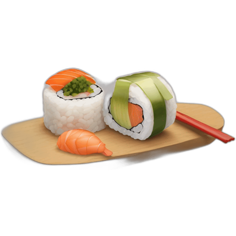 un sushi qui mange un sushi emoji