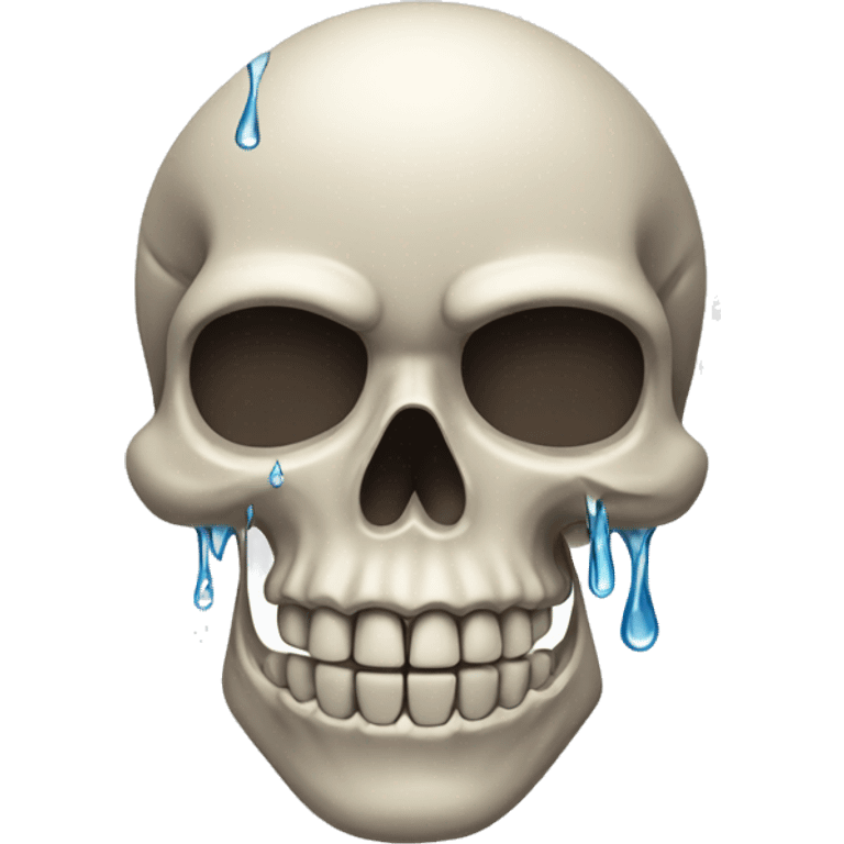 skull with tears running down emoji