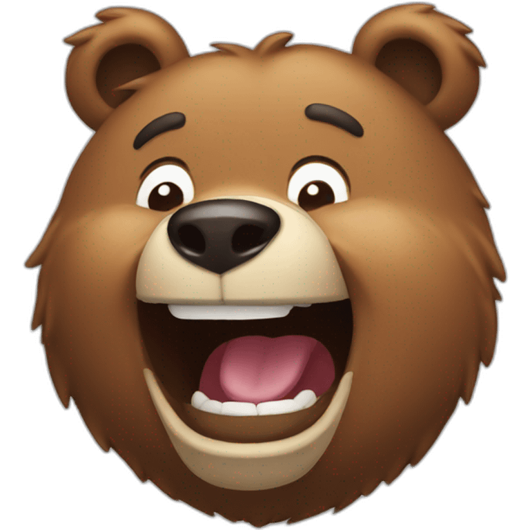 Bear laugh emoji