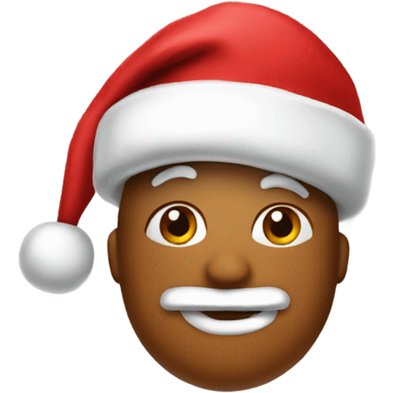 a colon with a santa clause hat emoji