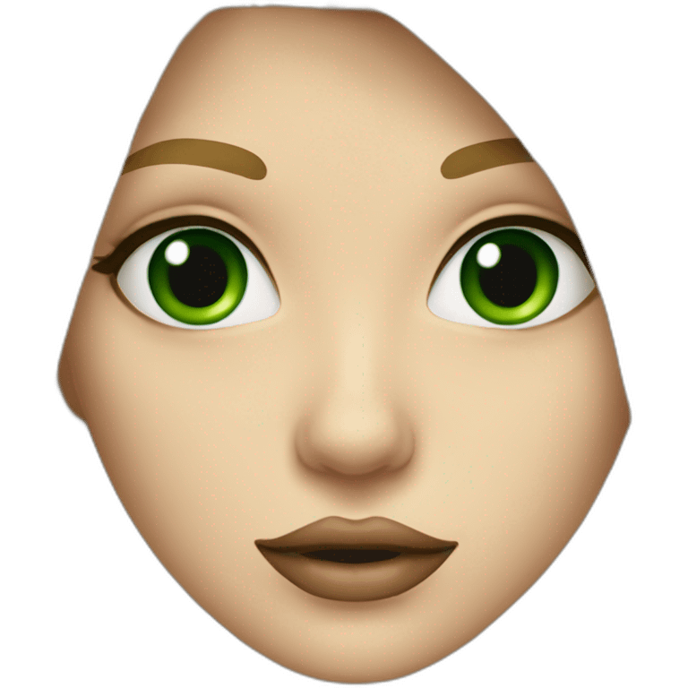 Blond girl with green eyes and big lips emoji