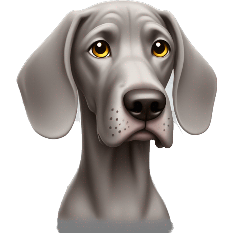 Dog weimaraner is angry emoji