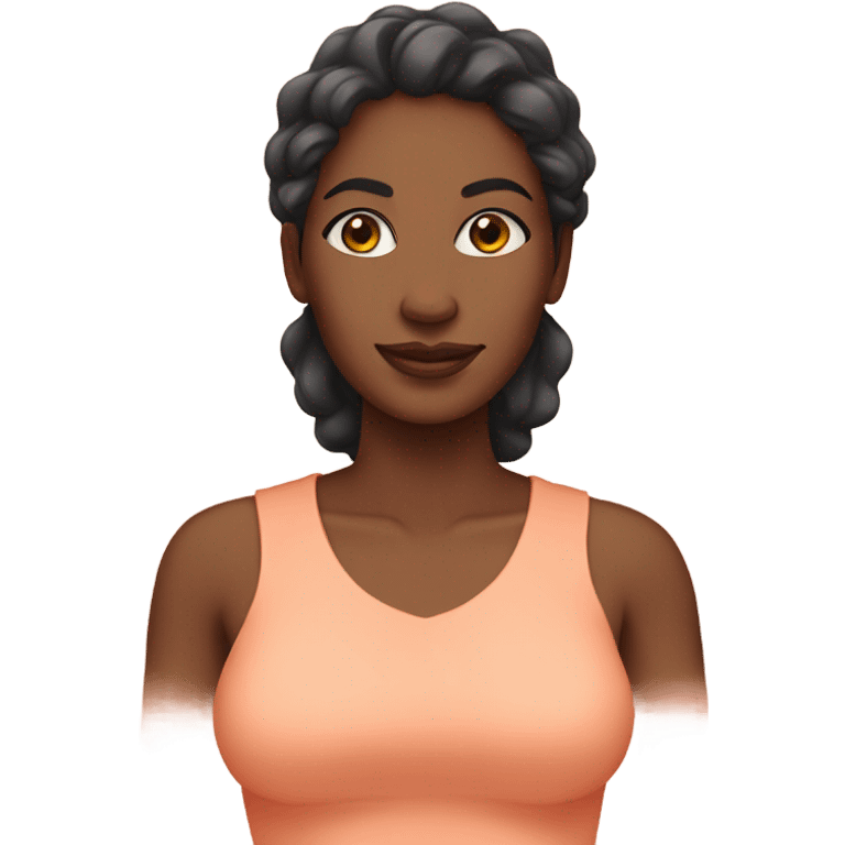 black woman in peach costume  emoji