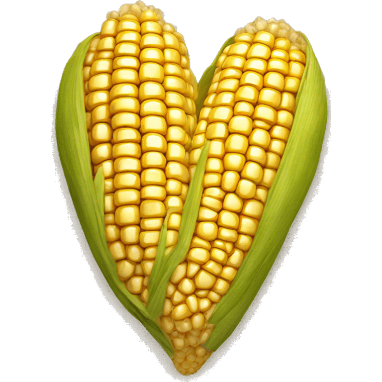 a yellow corn heart emoji