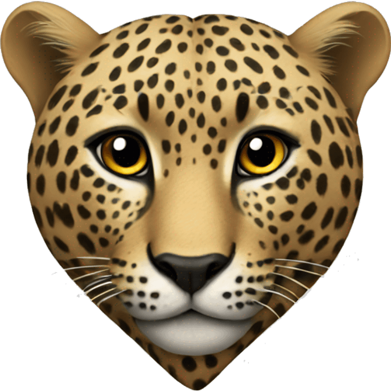 Leopard heart emoji