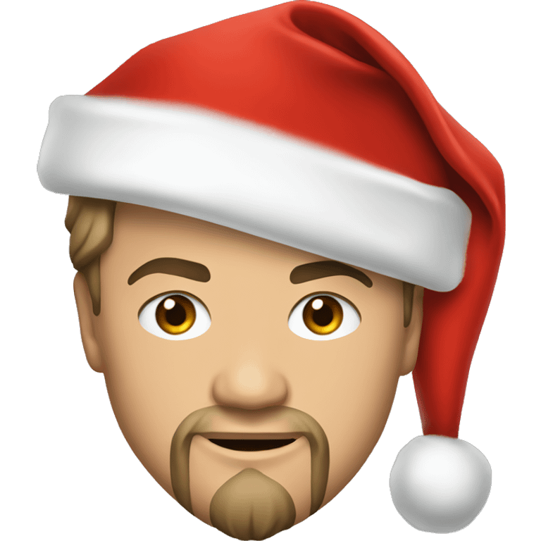 leonardo dicaprio with santa hat emoji