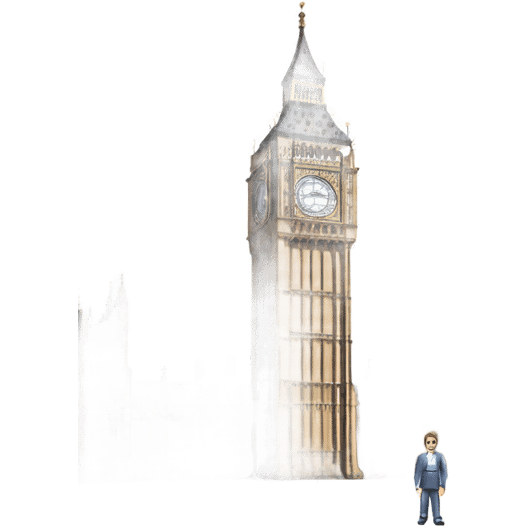 big ben london with a sm emoji