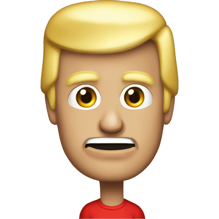 Donald Trump wearing a red tshirt with big white text saying “skeletrix 2024” emoji