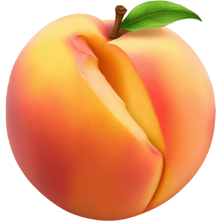 crack between a peach emoji