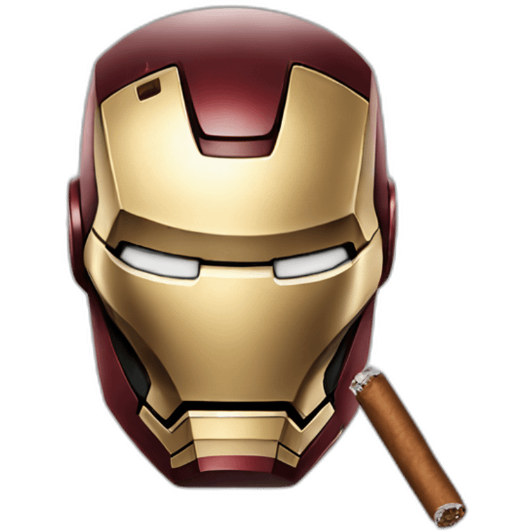 iron man with a cigar emoji