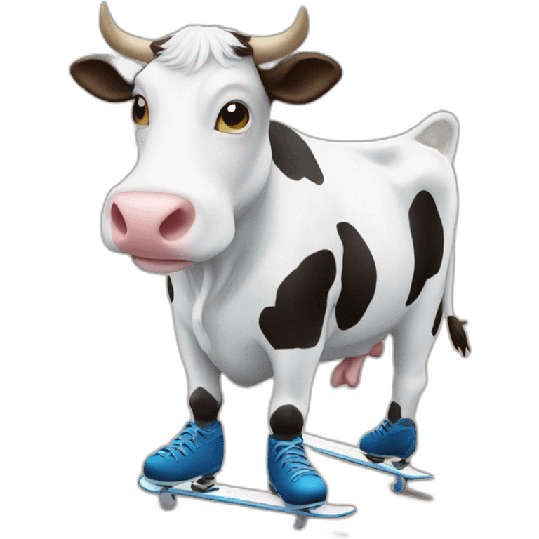 cow figure skating emoji