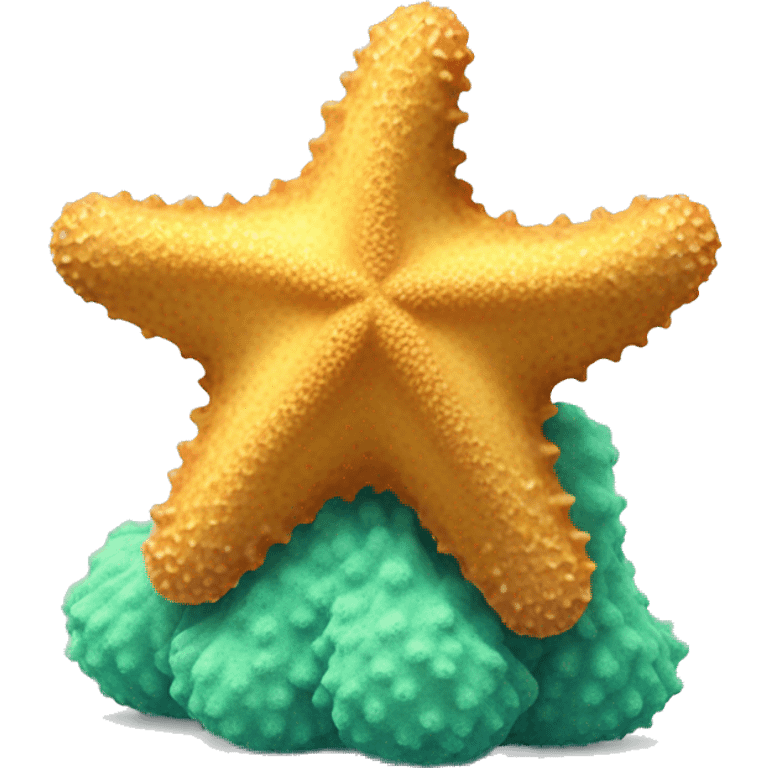 Starfish and sea sponge emoji