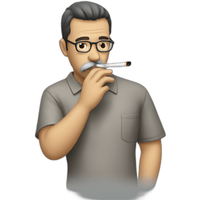 A programmer smoking wipe emoji