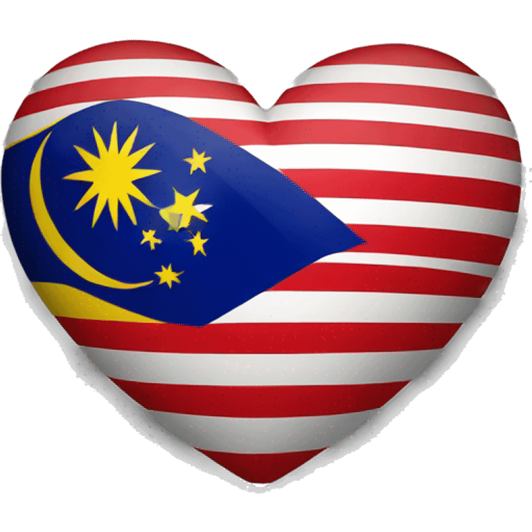 Malaysia flag with heart emoji