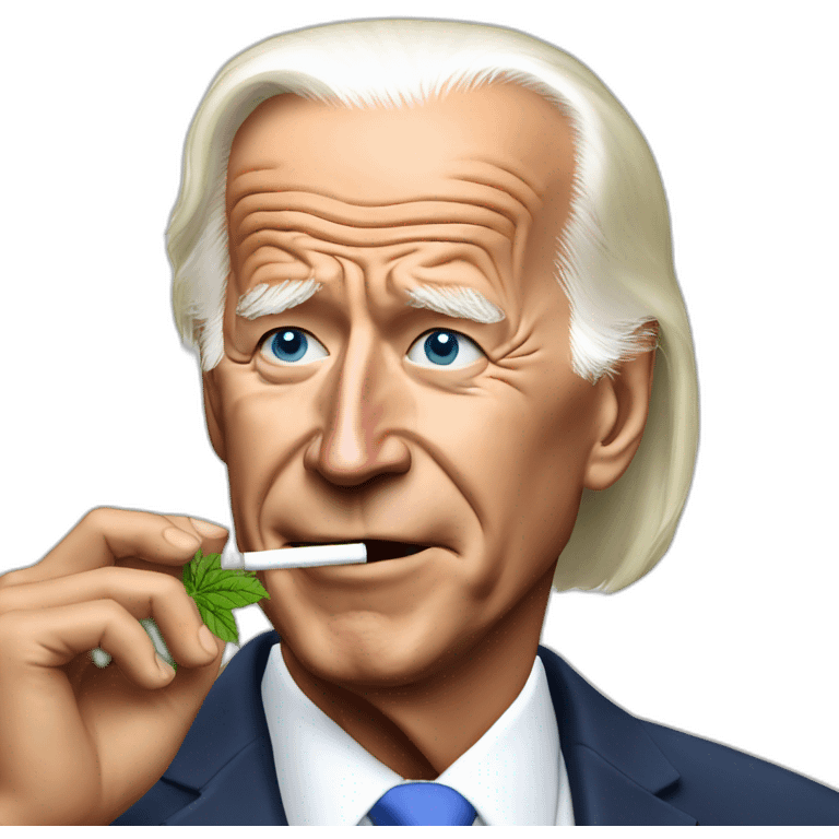 Joe Biden smoking weed emoji