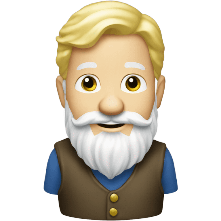 garden gnome with blonde hair and gotee emoji