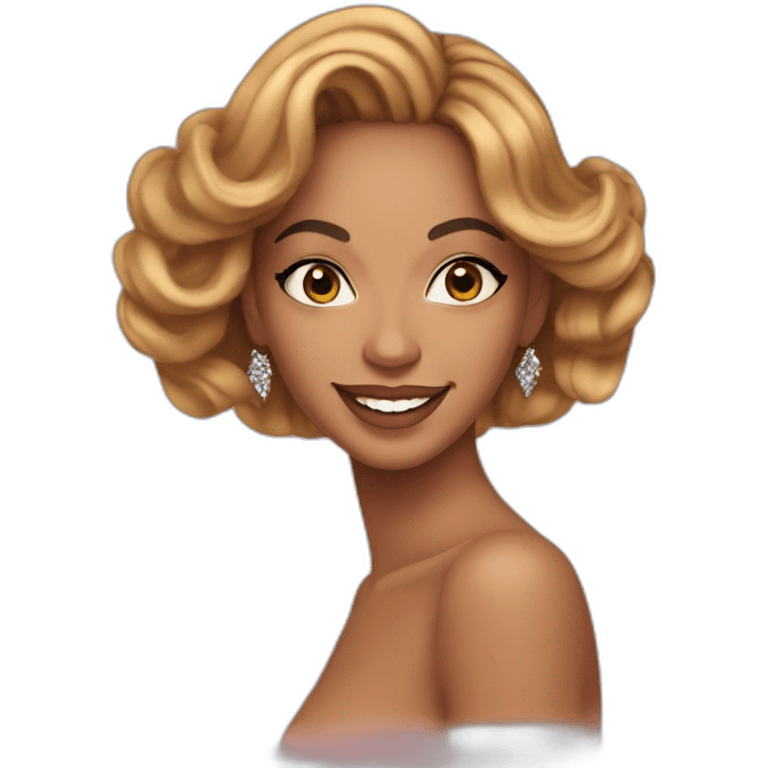 Beyoncé has a beautiful face with delicate features, expressive eyes and a dazzling smile. She is really beautiful  emoji