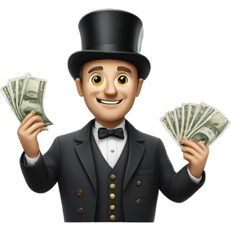 Photorealistic A British gentleman with money in his hand emoji