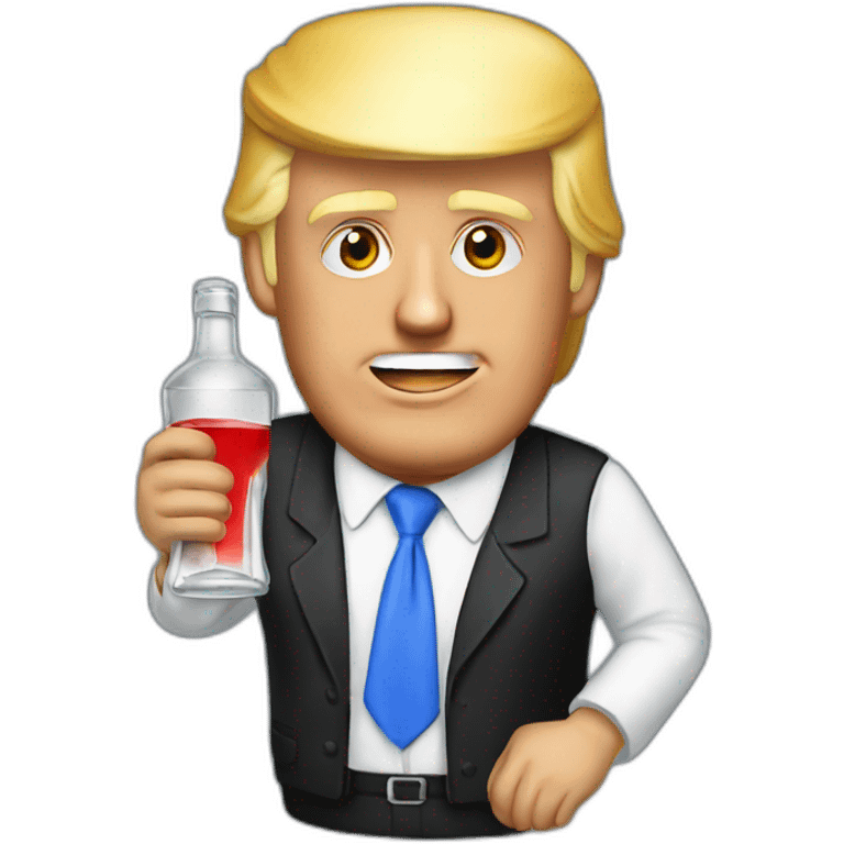 Trump drink vodka emoji