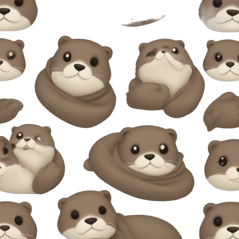 otter cozy in blanket emoji