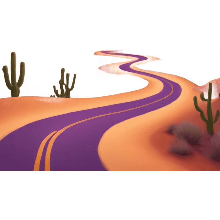 Desert road leading to a sunset  emoji