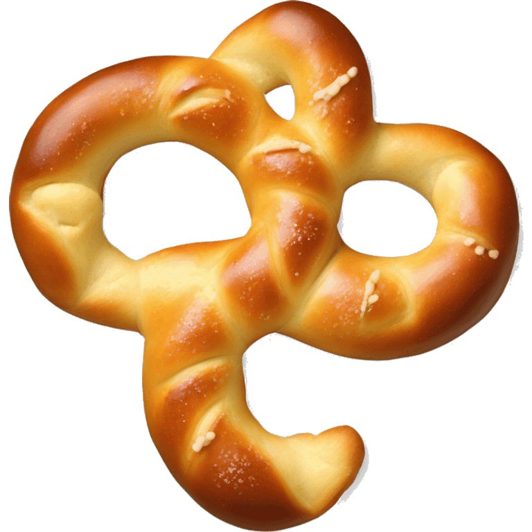 Soft pretzel with cheese emoji