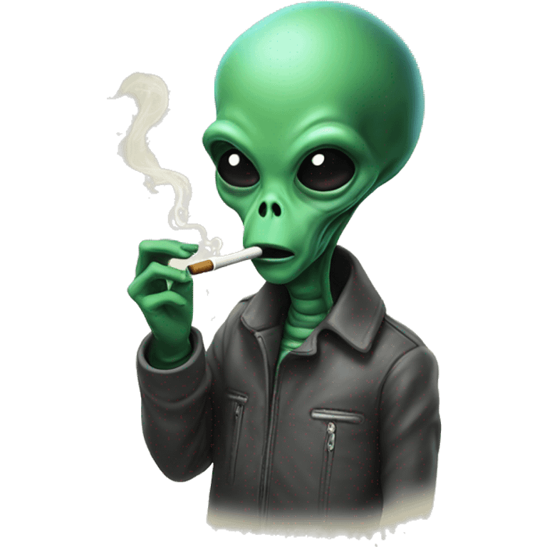 Alien smoking emoji