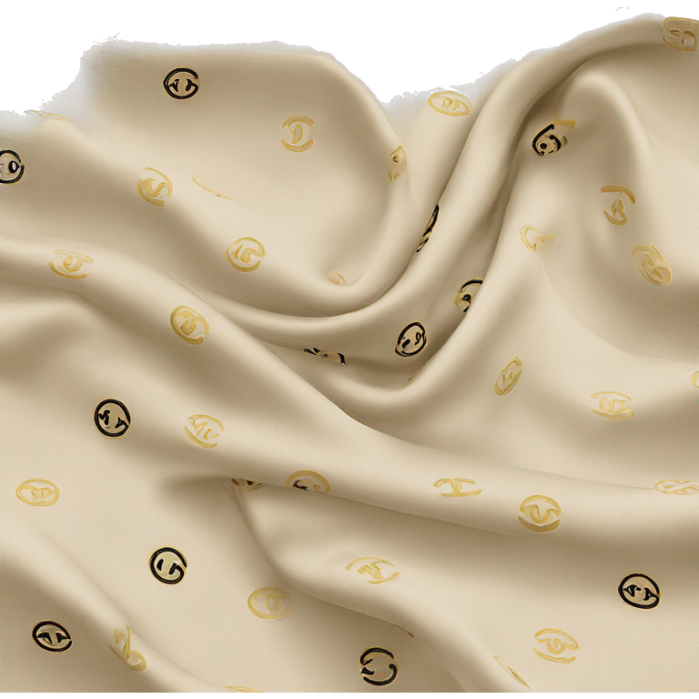 Chanel logo scarf beige emoji