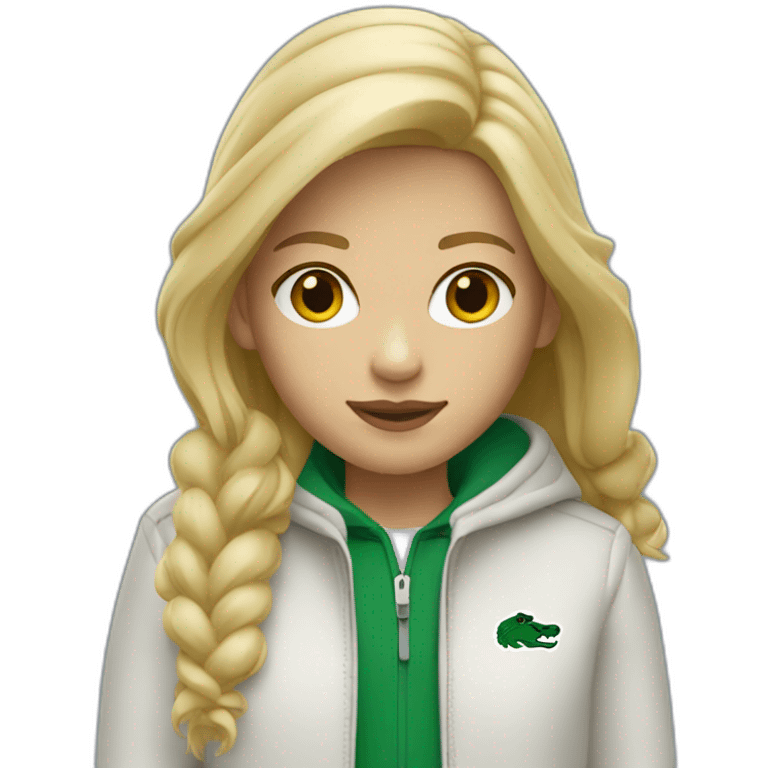 Blond girl with lacoste jacket emoji