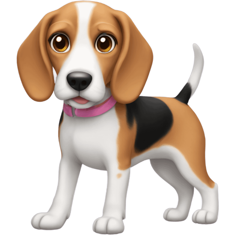 Pink beagle emoji