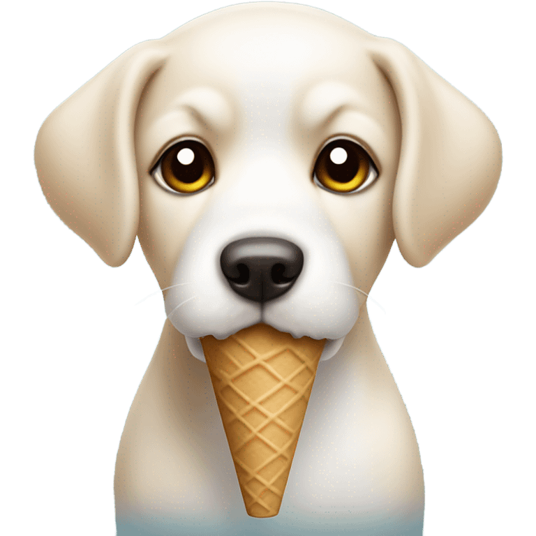 Ice cream Cute dog  emoji