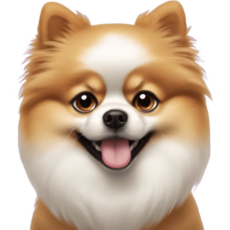 Boo face pomeranian dog with me emoji