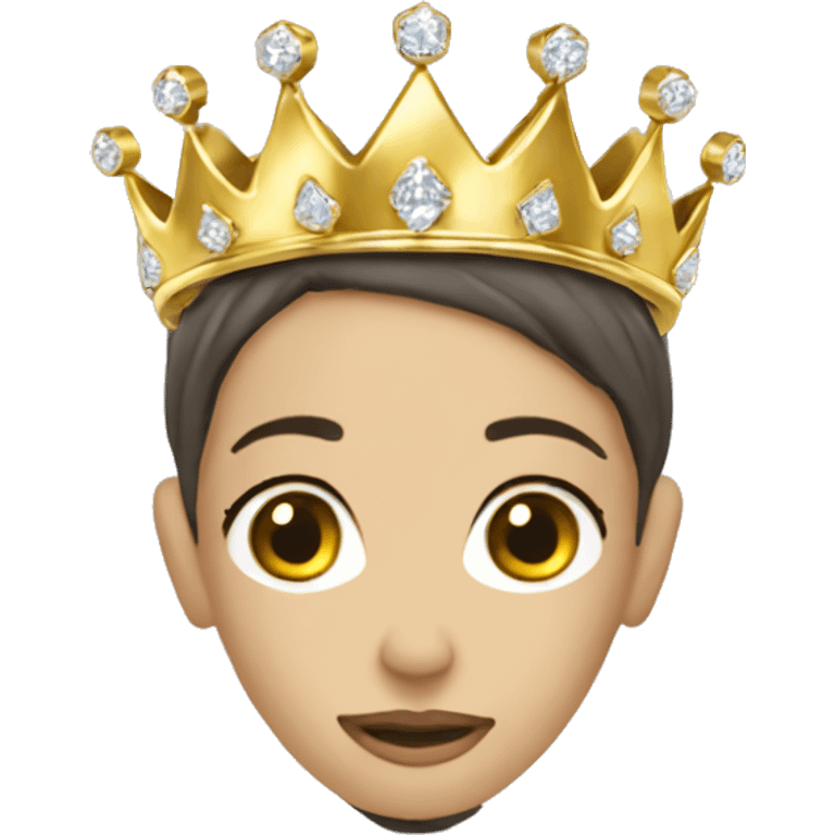 dainty gold crown diamond tiara  emoji