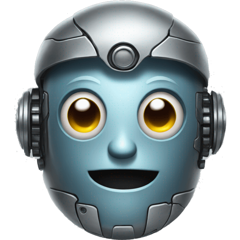 round emoji but robot emoji