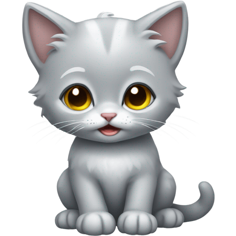 silver kitten emoji