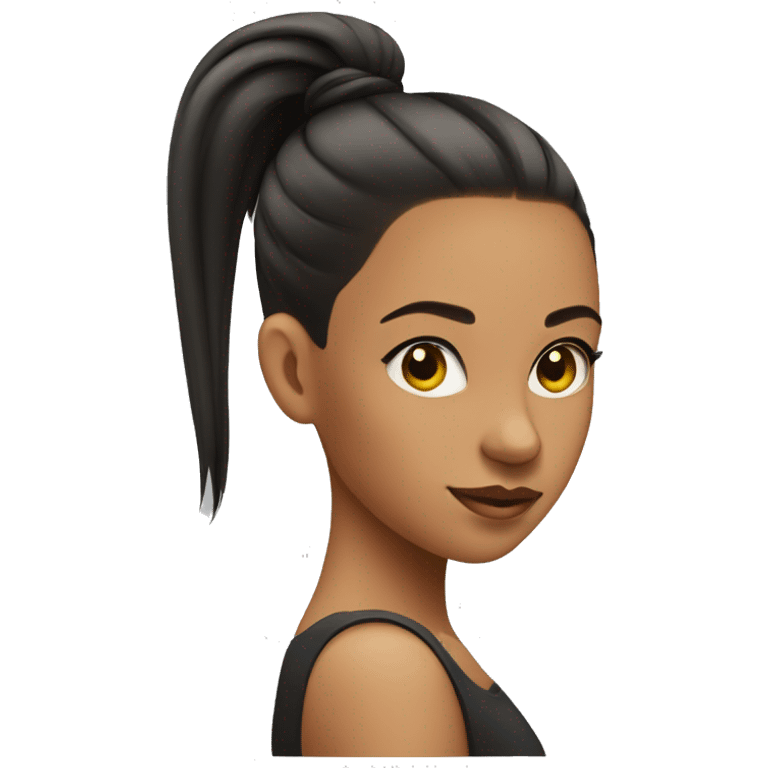 girl with slicked back ponytail emoji