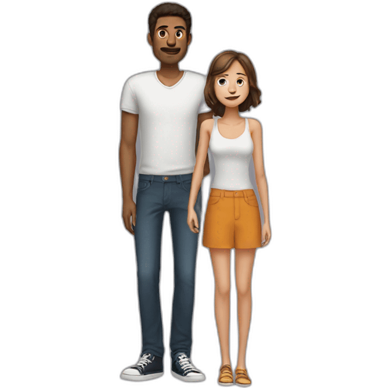 Tall guy and short girl emoji