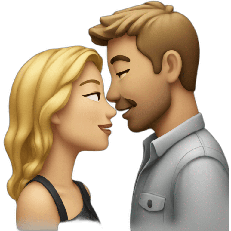 Kissing couple emoji