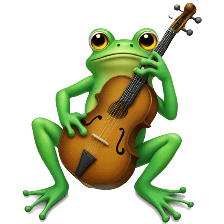 Frog with instrument emoji