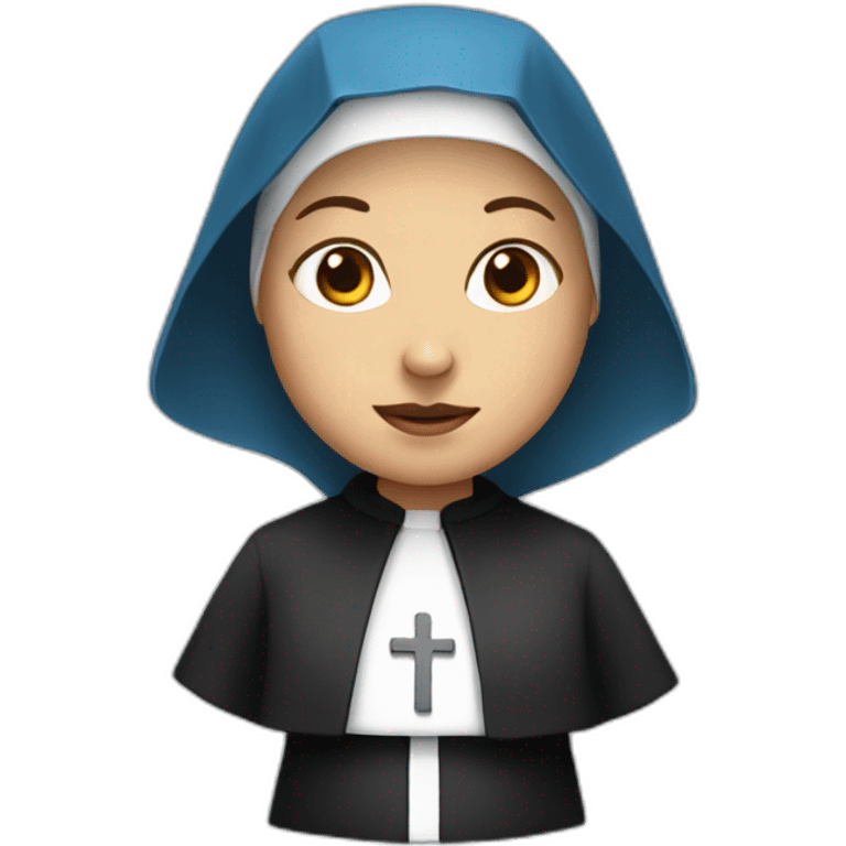 nun blue emoji