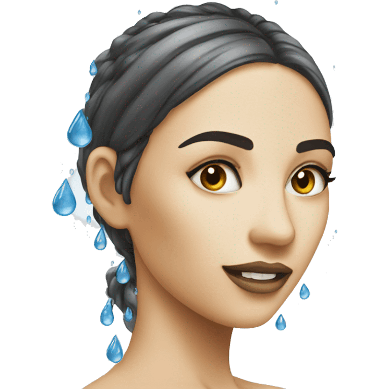 Water droplets on woman  emoji