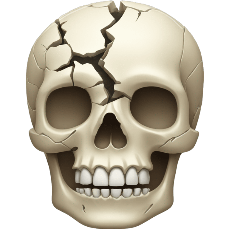 Ios skull with fracture emoji