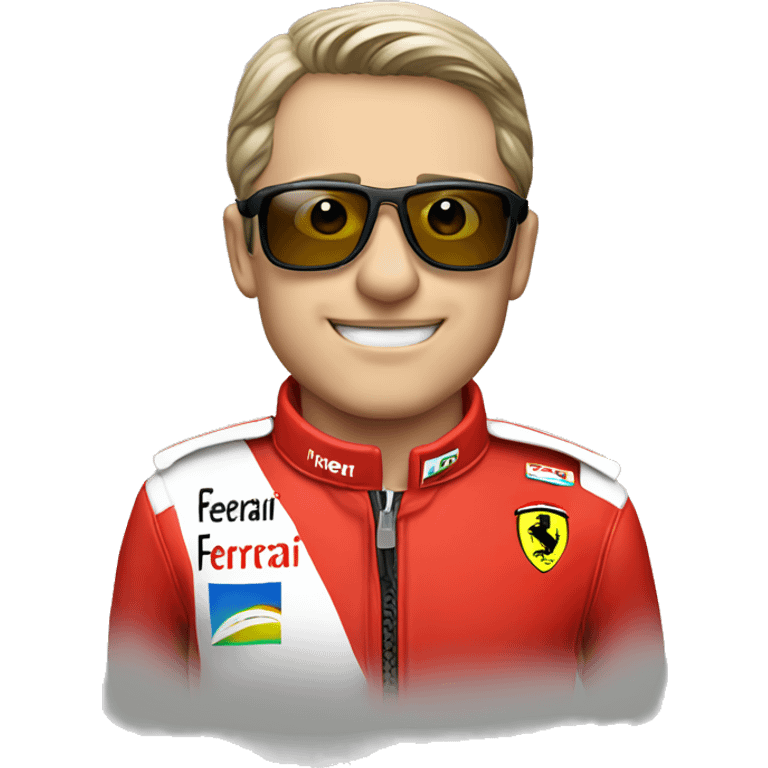 Piloto de formula 1 de ferrari emoji