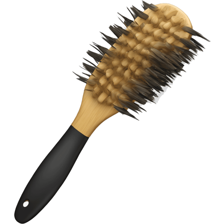 Realistic bamboo hair brush emoji