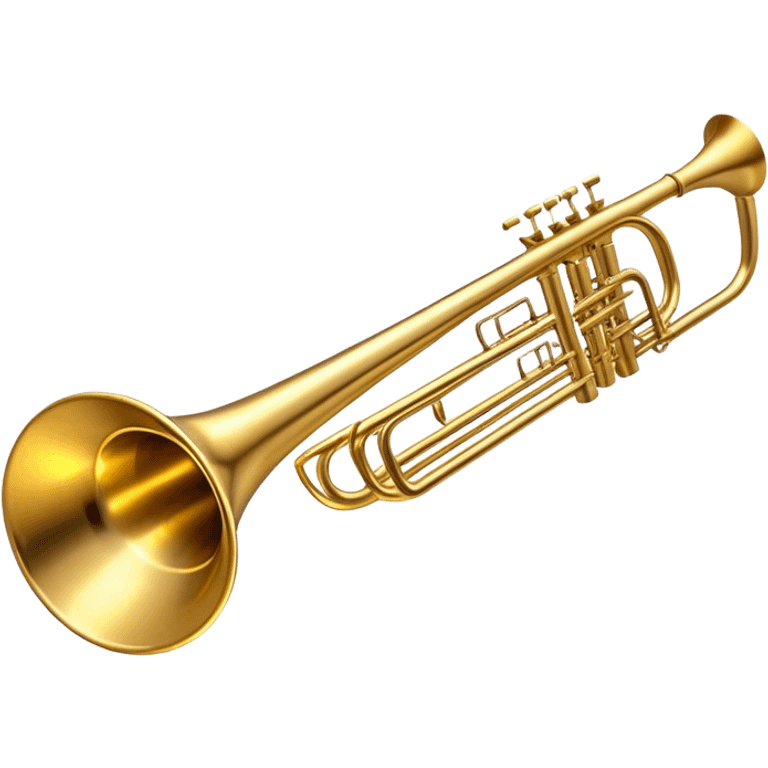 Cinematic Realistic Trombone, sleek brass slide extending dynamically, subtle scratches adding authenticity, warm golden reflections bouncing off the metal, glowing with a bold and resonant musical energy. emoji