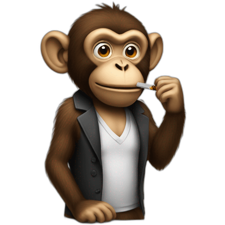 a smoking monkey emoji